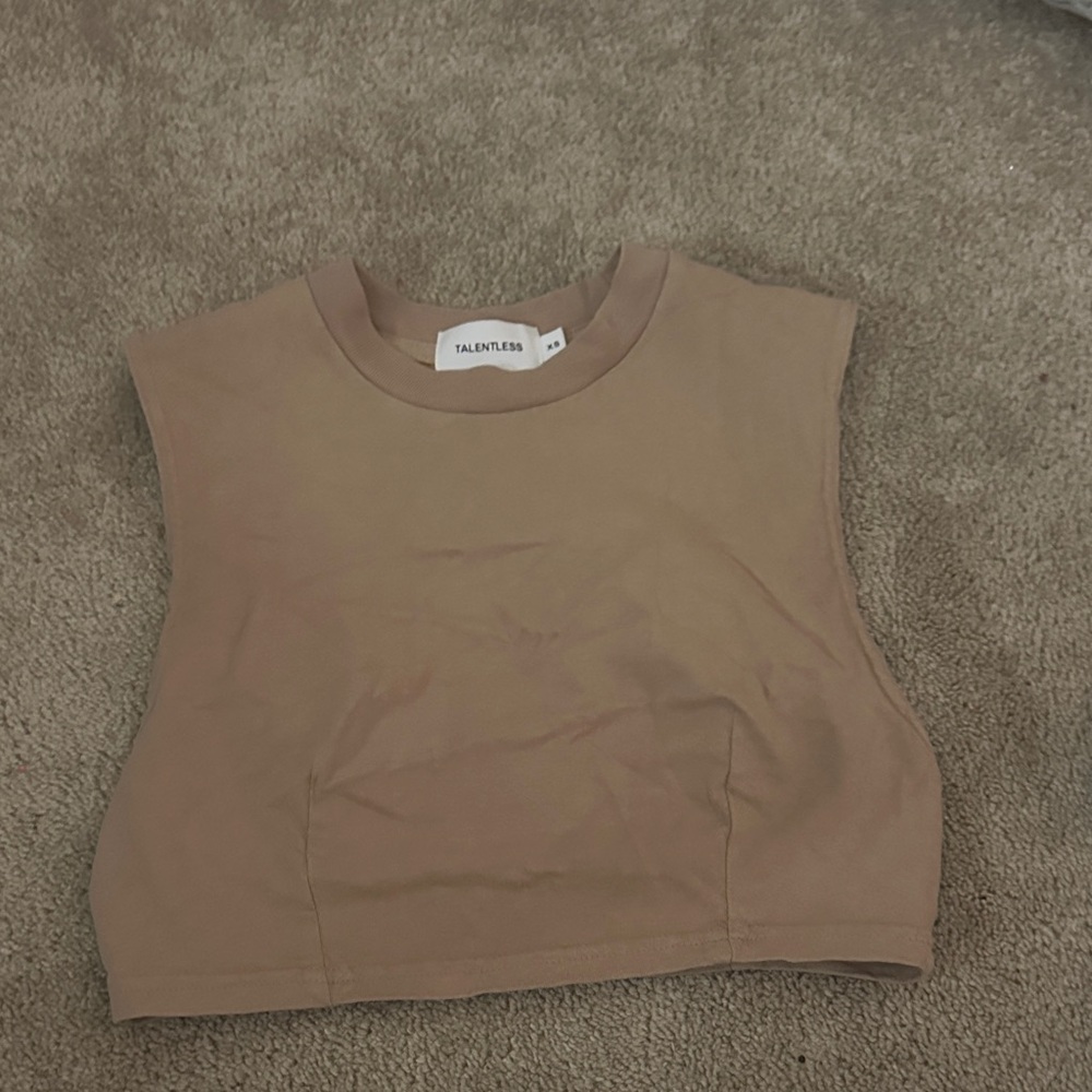 Talentless Brown Crop Top